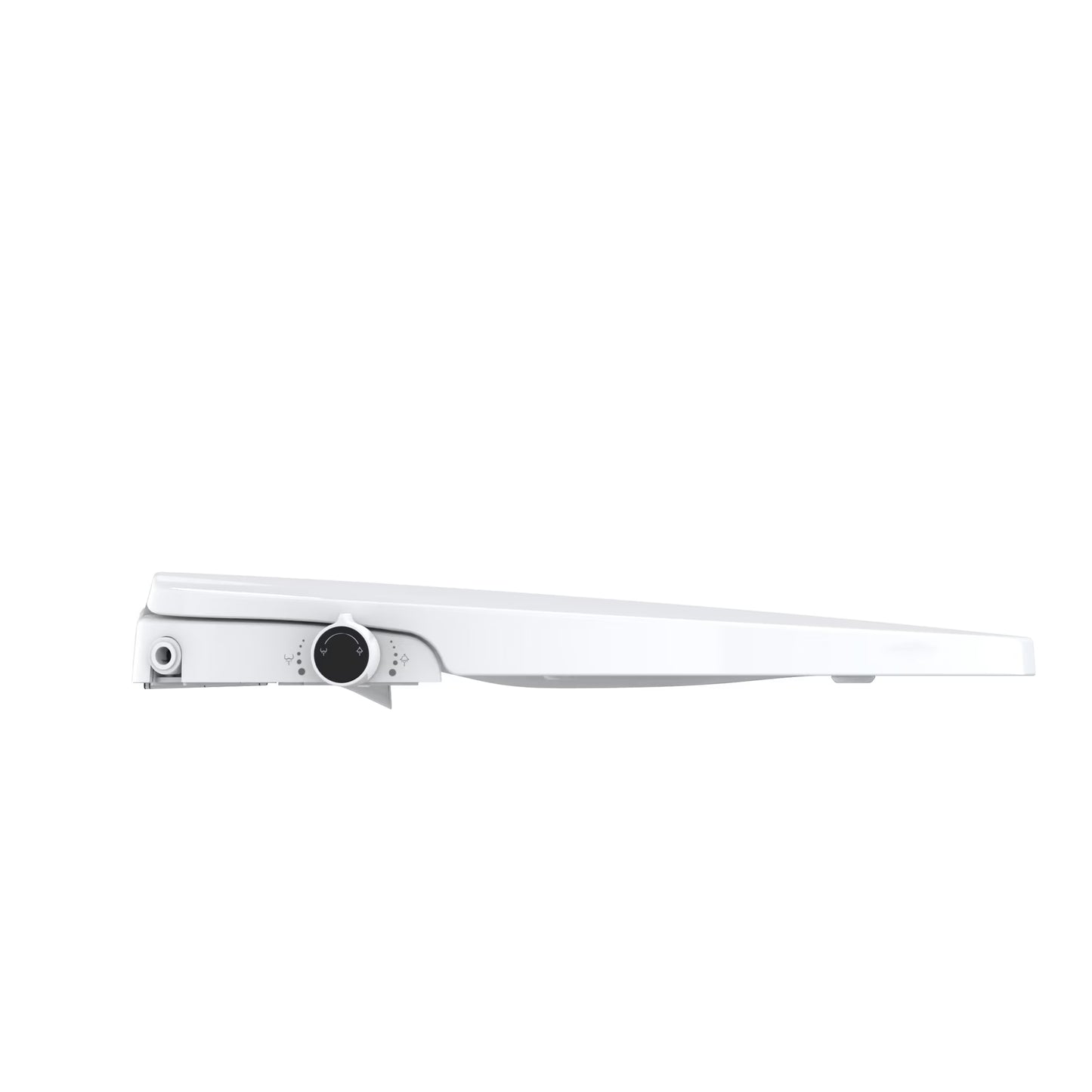 Elongated Non-Electric Bidet Toilet Seat with Dual Self-Cleaning Nozzles, Daisy White