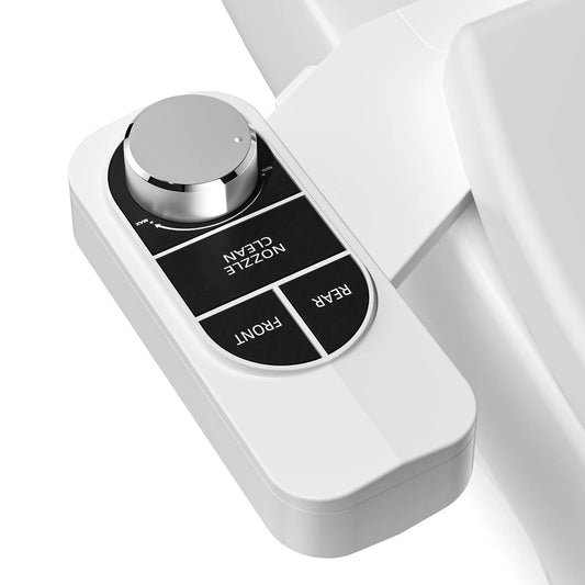 Fresh Water Toilet Bidet System – Dual Spray Nozzles with Angle Control, Self-Cleaning Jet, Gentle Feminine Setting, and Adjustable Pressure Flow