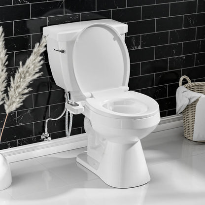 Fresh Water Toilet Bidet System – Dual Spray Nozzles with Angle Control, Self-Cleaning Jet, Gentle Feminine Setting, and Adjustable Pressure Flow