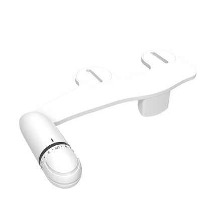 Dual Nozzles Bidet Attachments with Self Cleanig Daisy White, Slim Size