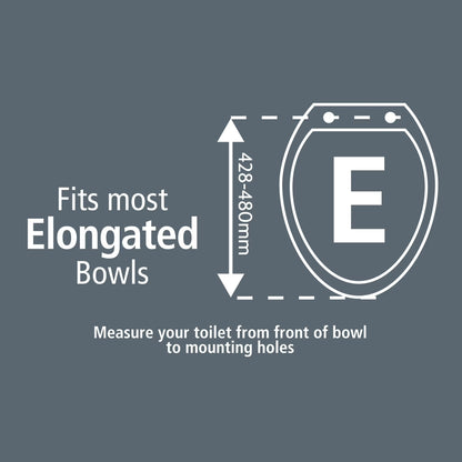 Elongated Non-Electric Bidet Toilet Seat with Dual Self-Cleaning Nozzles, Daisy White