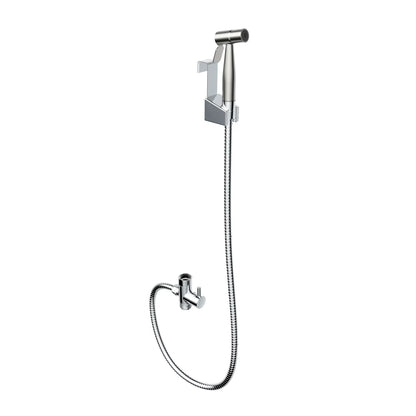 Silver Stainless Steel Handheld Bidet Sprayer Set for Personal Hygiene