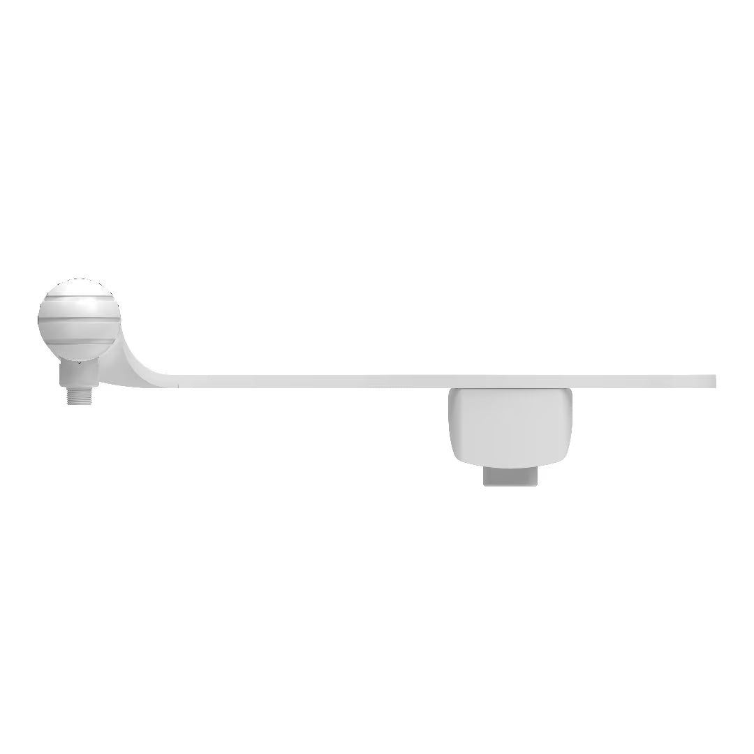 Dual Nozzles Bidet Attachments with Self Cleanig Daisy White, Slim Size
