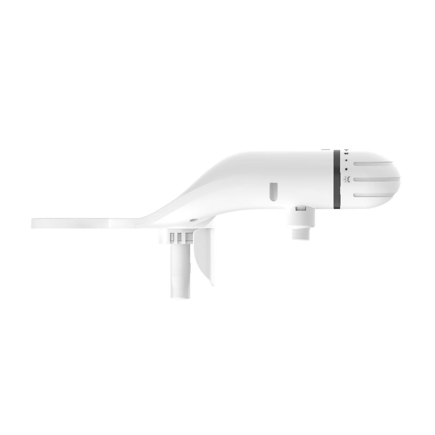 Dual Nozzles Bidet Attachments with Self Cleanig Daisy White, Slim Size